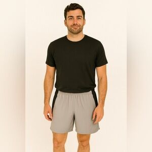 Roadrunner Sports Korsa Men’s Running Athletic Shorts Gray Black Size M